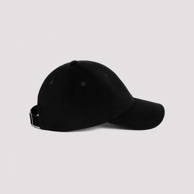 Shop Saint Laurent Baseball Black Cotton Cap