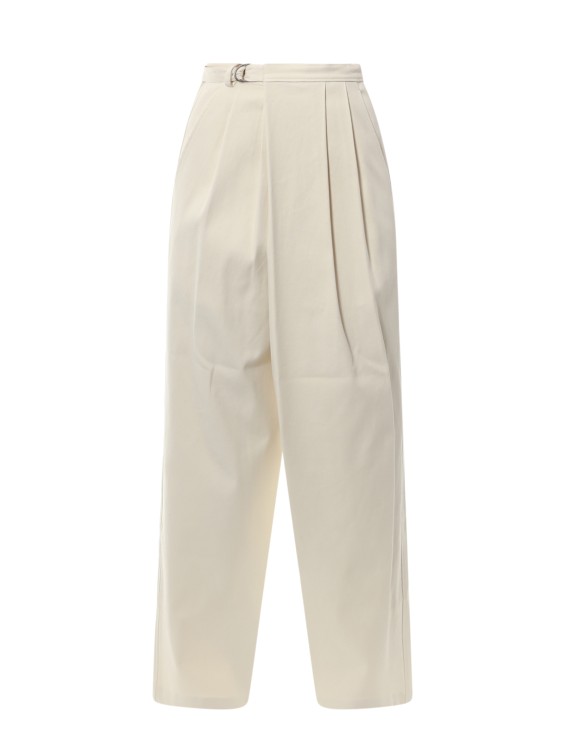 Shop Le 17 Septembre Cotton Trouser With Frontal Pinces In Neutrals