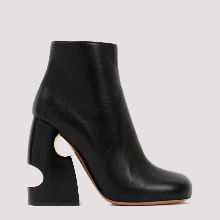 Off-white 110 Meteor Block Ankle Boots In Nappa Leather In Black