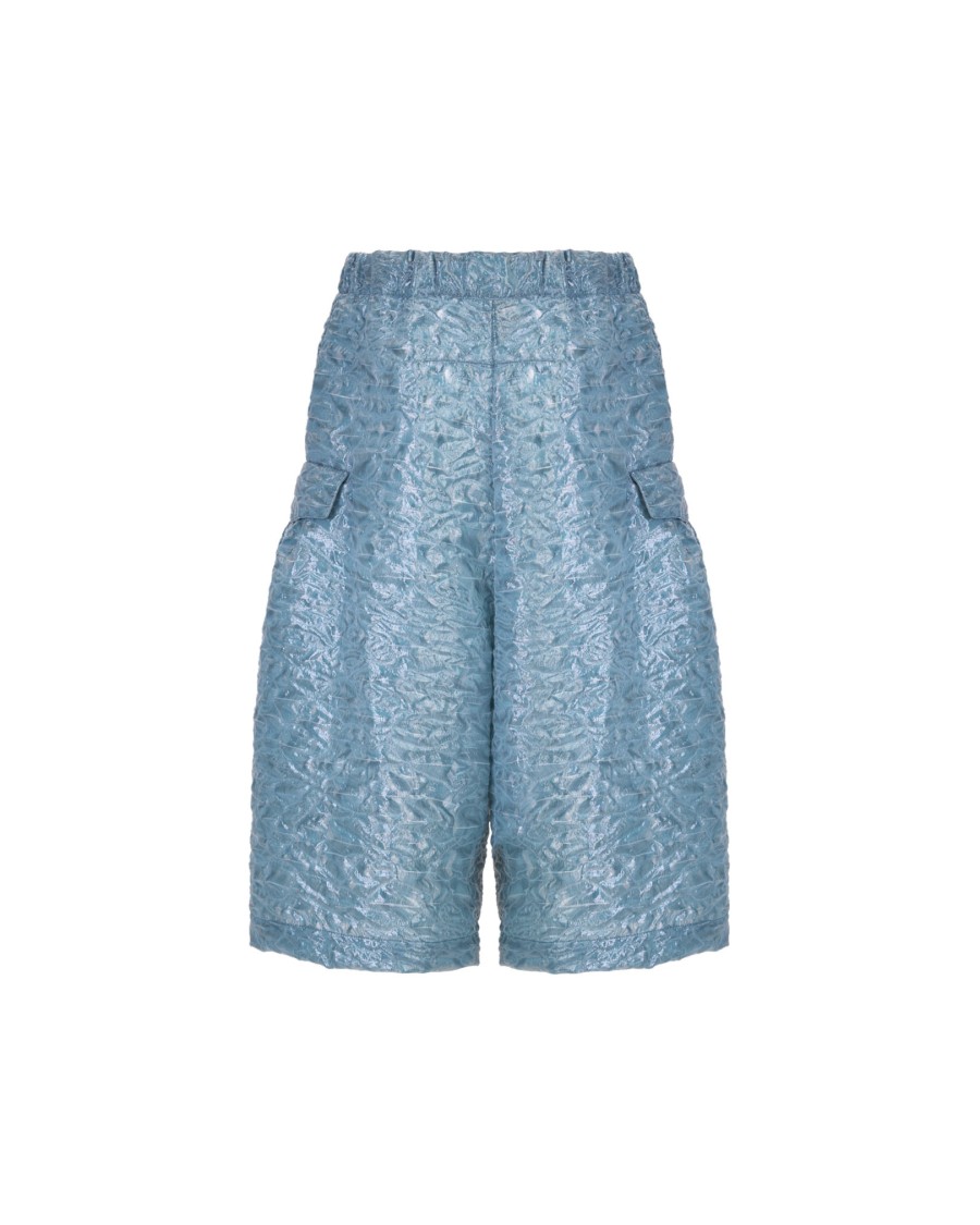 Takaturna Avant-garde Sea Foam Shorts With Seamless Design And Adjustable Waistband In Blue