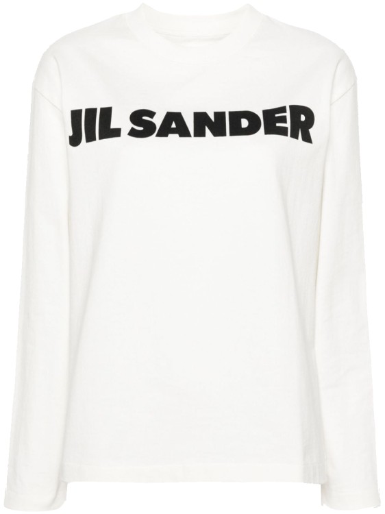 Shop Jil Sander Long-sleeved T-shirt In White