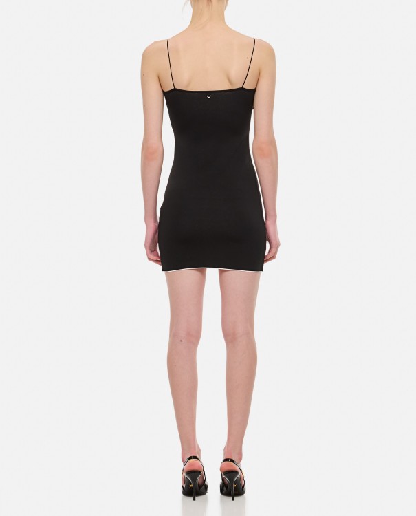 Shop Jacquemus Viscose Mini Dress In Black