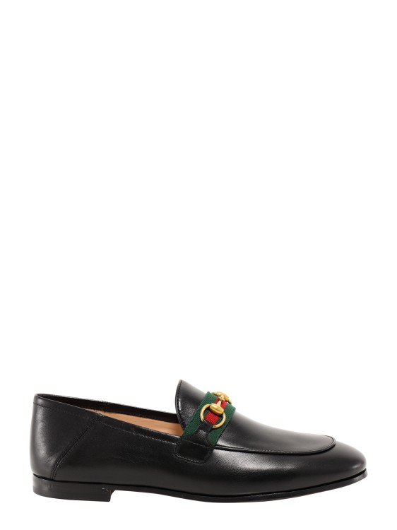 Shop Gucci Leather Loafer In Black