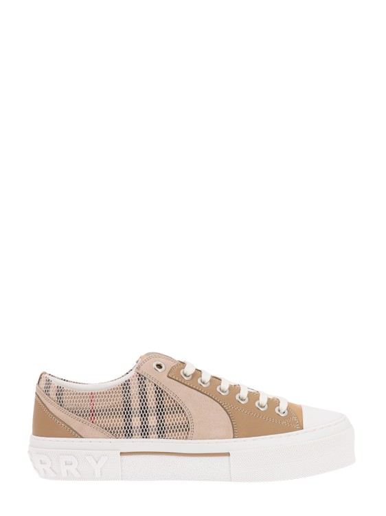 BURBERRY SUEDE AND MESH SNEAKERS WITH VINTAGE CHECK MOTIF,bf57730e-59e2-2c17-0057-dddbca9ab745