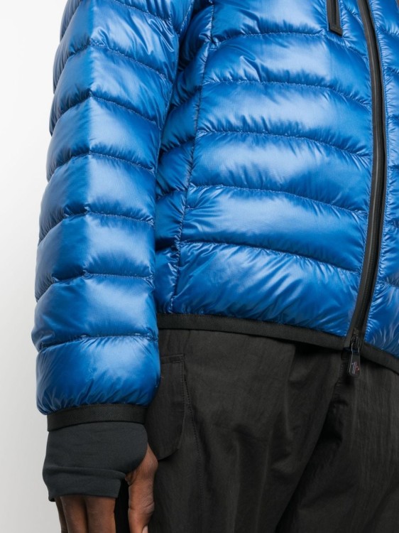 Shop Moncler Logo-patch Padded Jacket In Blue