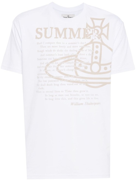 Shop Vivienne Westwood Orb Logo Print T-shirt In White