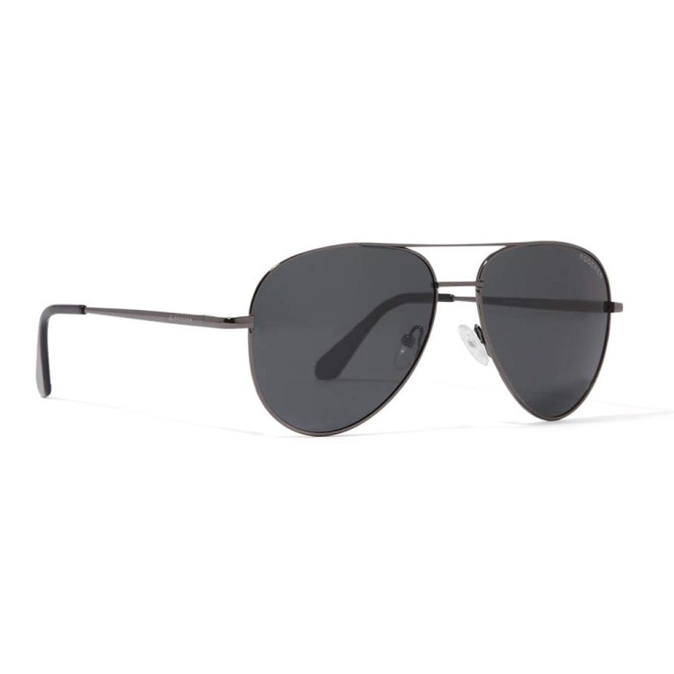 Shop Roderer James Aviator Polarized Sunglasses - Gunmetal / Black In Grey