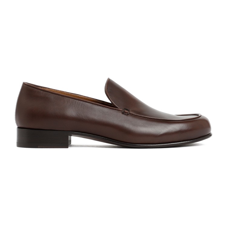 Shop The Row Flynn Brown Calf Leather Loafers