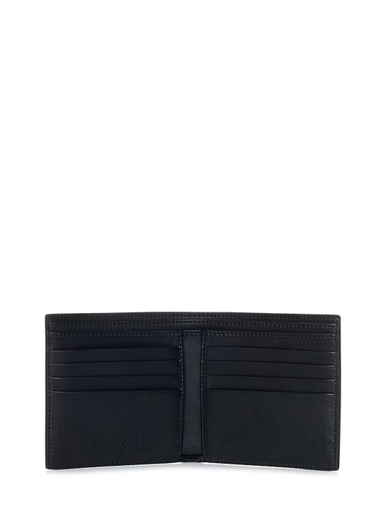 Shop Alexander Mcqueen Black Calf Leather Bifold Wallet