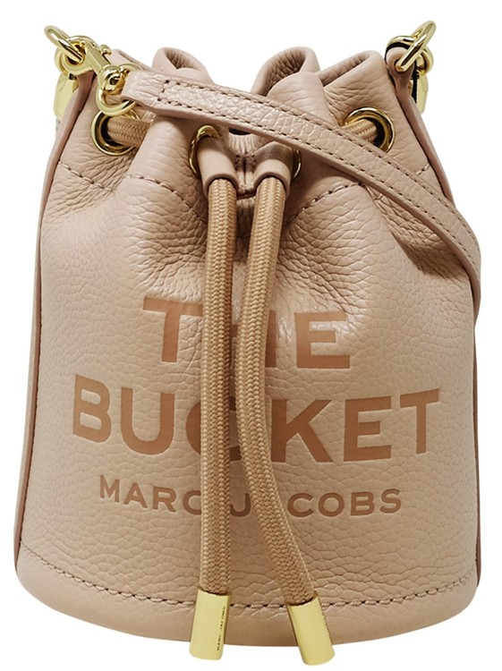 Marc Jacobs Rose Leather The Micro Bucket Bag In Brown