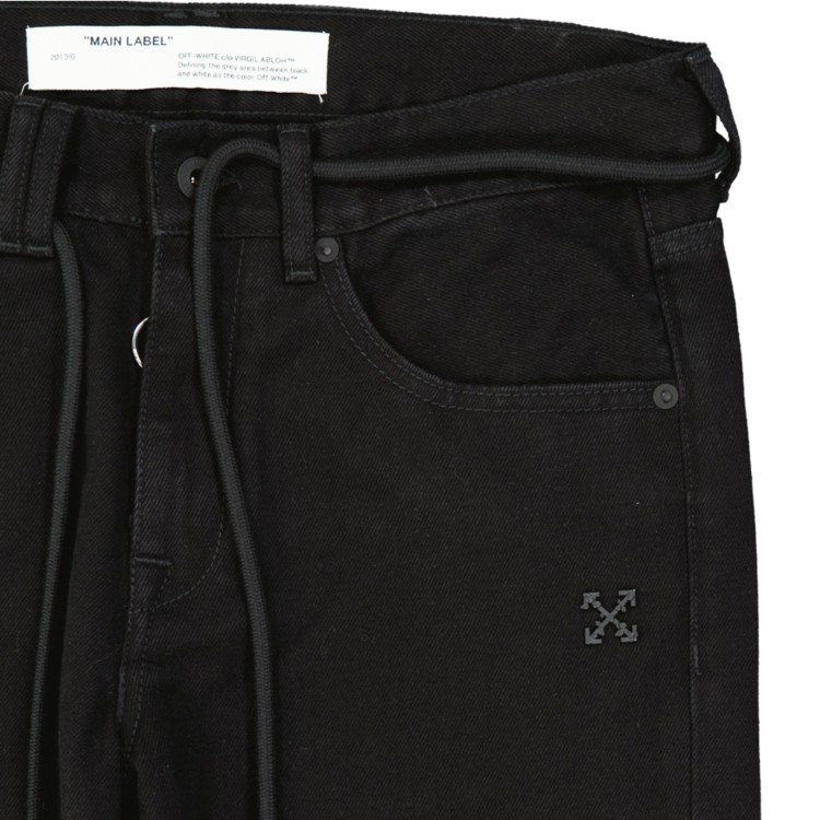 Shop Off-white Black Cotton Denim Jeans