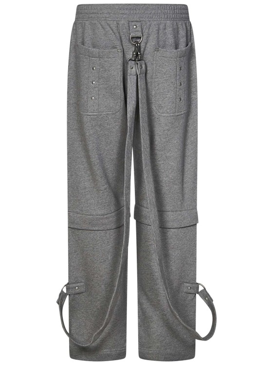 Shop Givenchy Modular Light Gray Cotton Jersey Trousers In Grey