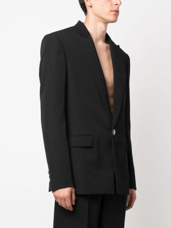 Shop Balmain Black Single-breasted Jacket