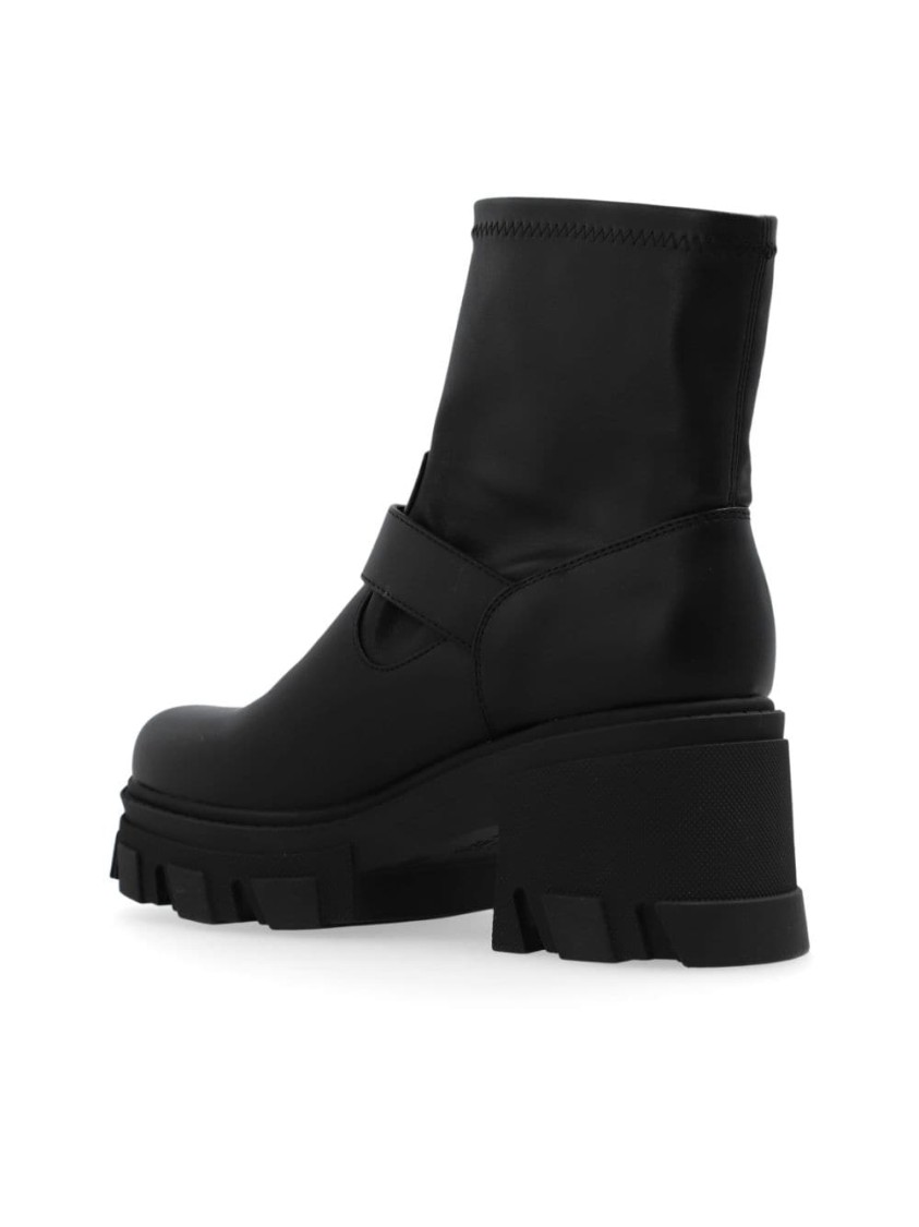 Versace Jeans Couture 'sophie' Block Heel Ankle Boots In Black