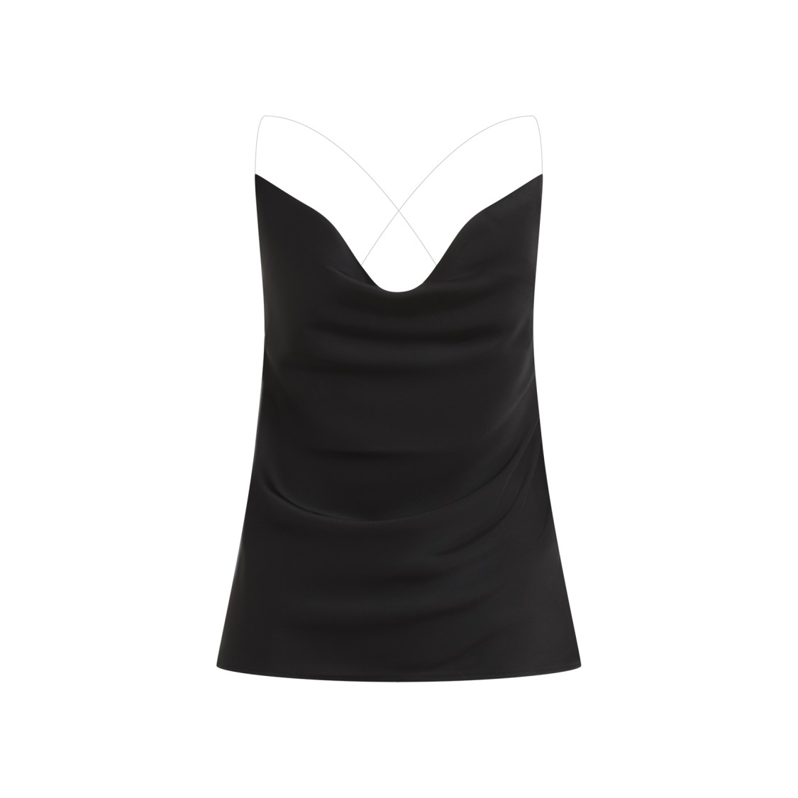 Shop Y/project Evergreen Invisible Strap Slip Top In Black