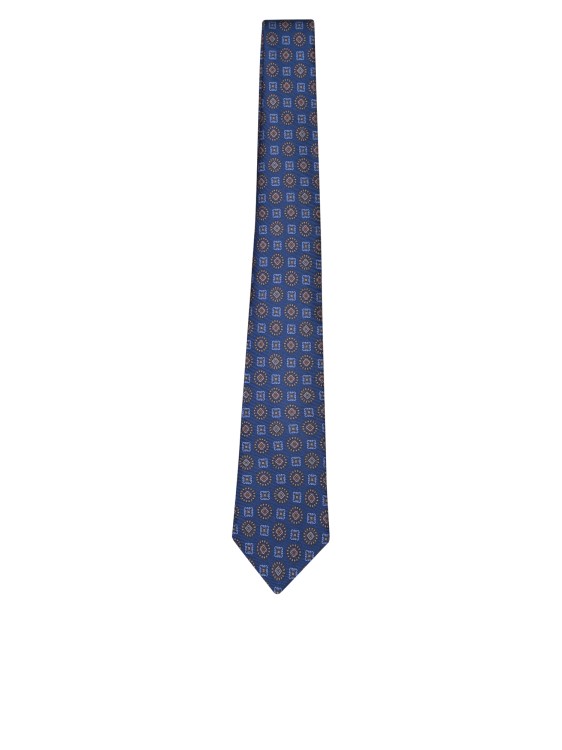 Shop Kiton Blue/dark Blue Patterned Tie