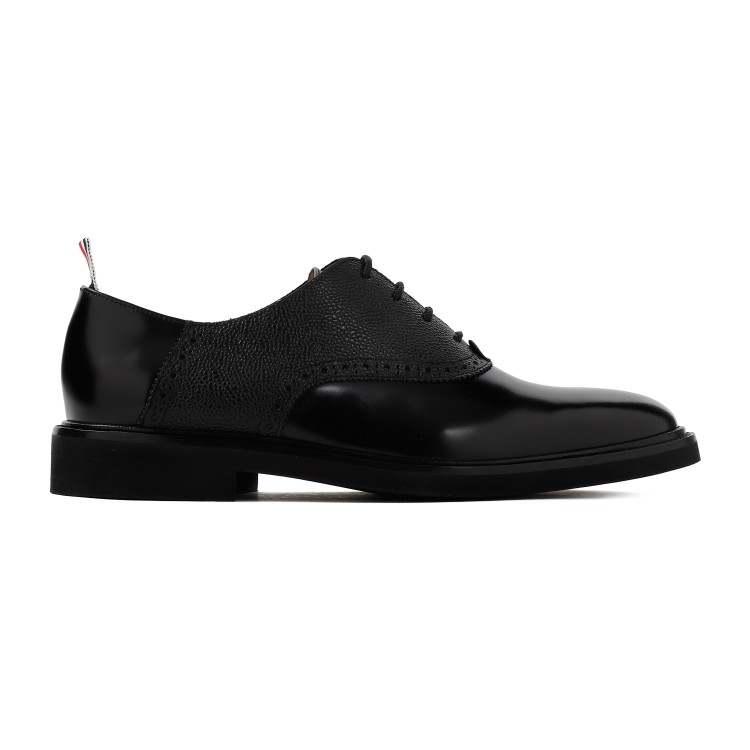 Thom Browne Black Leather Saddle Shoes