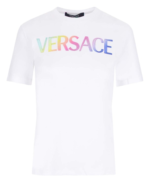 Versace Mask-print cotton jersey T-shirt, Pink