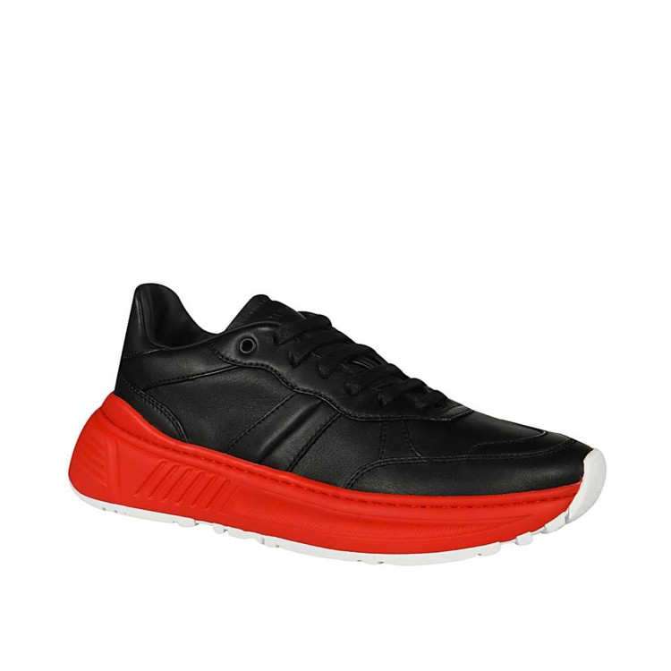 Shop Bottega Veneta Leather Sneakers In Red