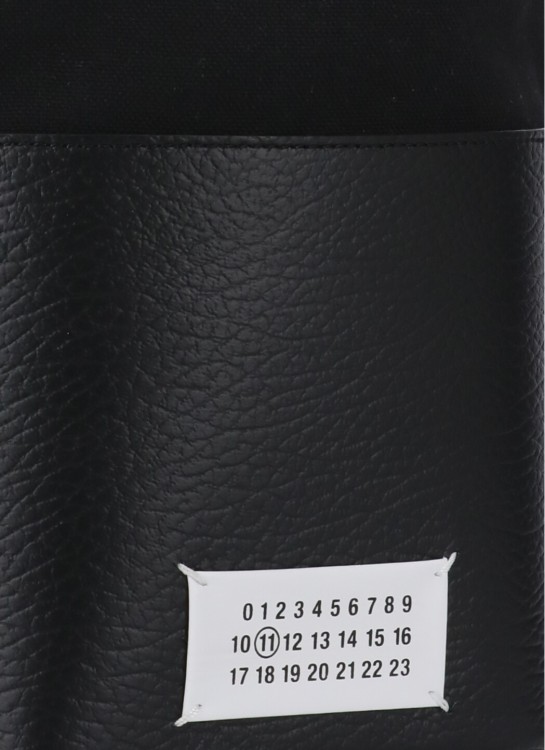Shop Maison Margiela Leather Bucket Bag In Black