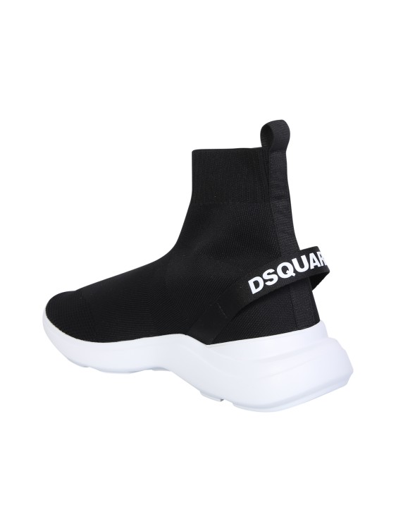 Shop Dsquared2 Black Fly High Sneakers