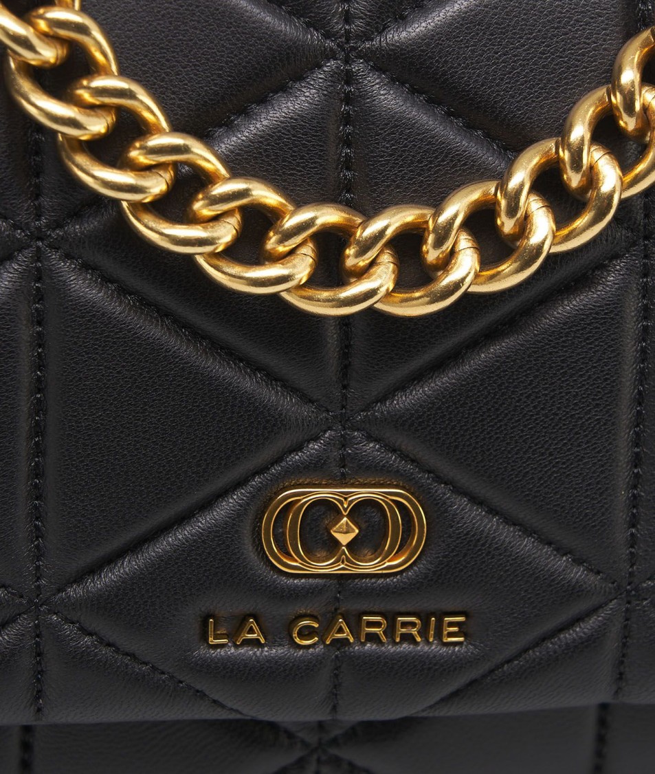 Shop La Carrie Black Leather Handbag "lea"