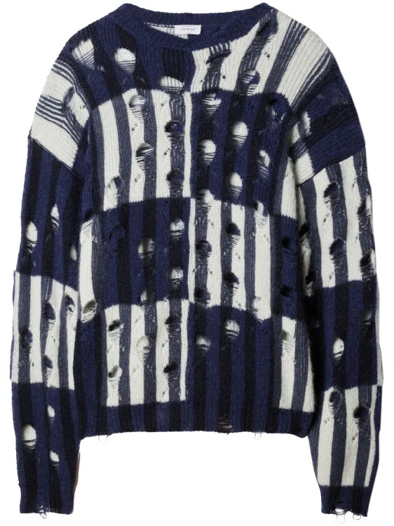 Off-white Multicolored Shibori Sweater In Black
