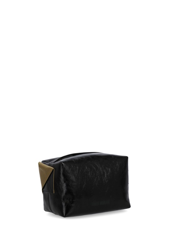 Shop Uma Wang Square Shoulder Bag In Leather In Black