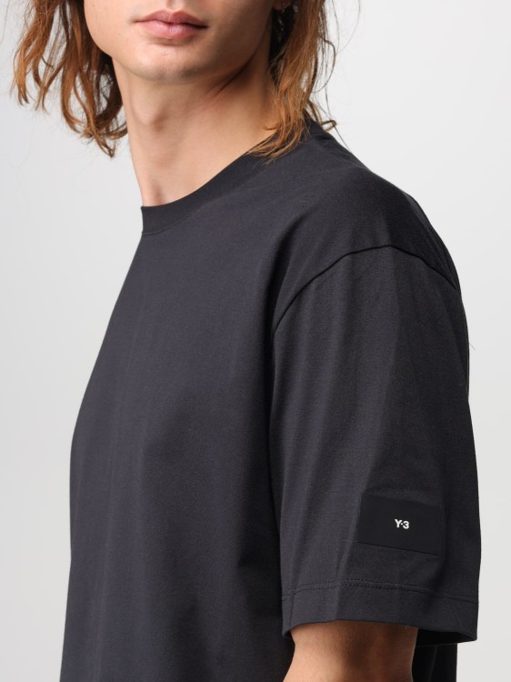 Shop Y-3 Logo-print Short-sleeved T-shirt In Black