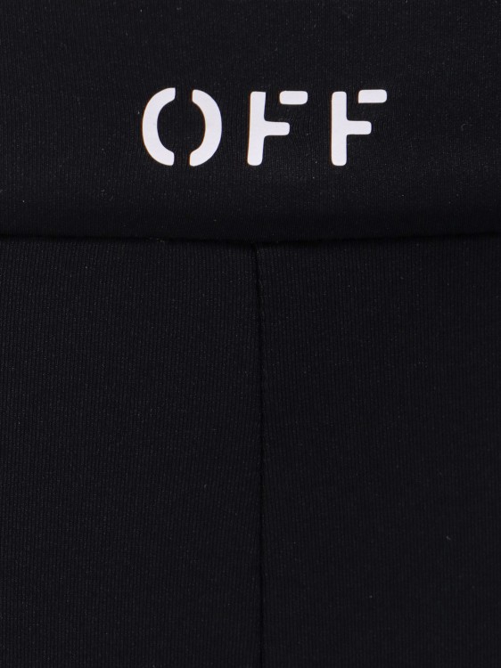 Shop Off-white Nylon Leggings In Black