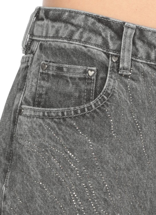 Shop Rotate Birger Christensen Rhinestone Jeans In Grey