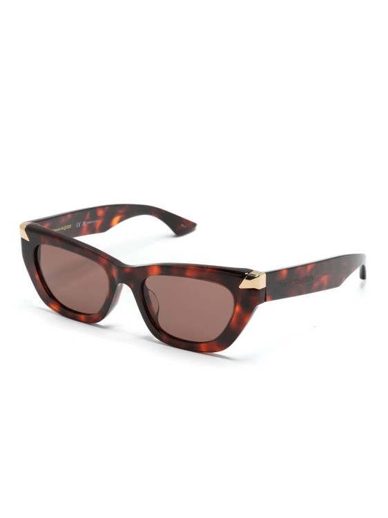 Shop Alexander Mcqueen Multicolored Punk Rivet Sunglasses In Brown