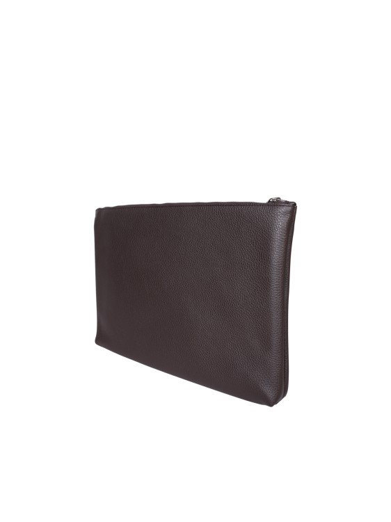 Shop Orciani Leather Document Holder In Brown