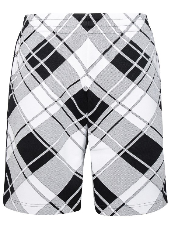 Shop Burberry Bermuda Shorts In Black Viscose Blend In White
