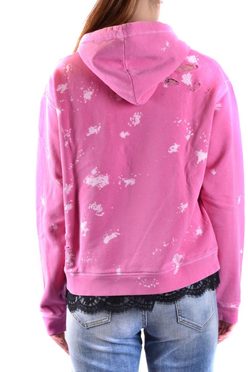 Shop Dsquared2 Fuchsia Cotton Sweatshirt In Pink