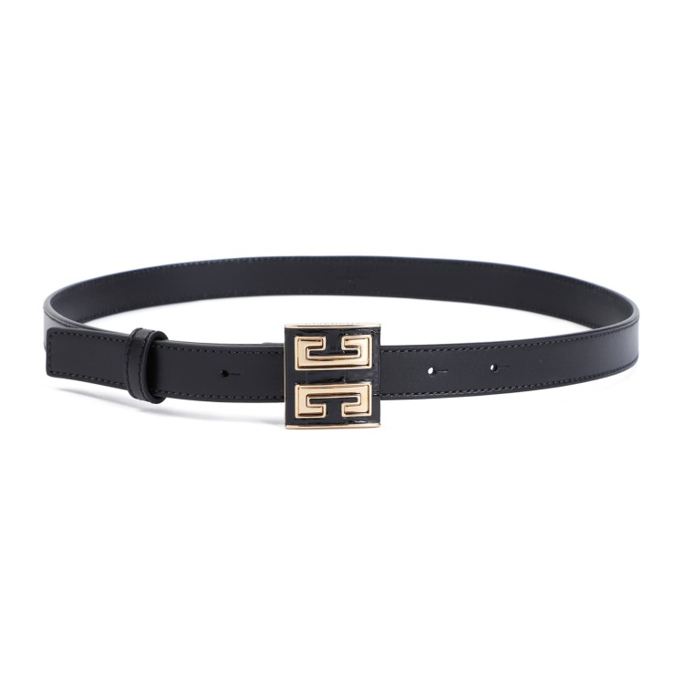 Givenchy 4g Logo Square Buckle Leather Belt In Blue