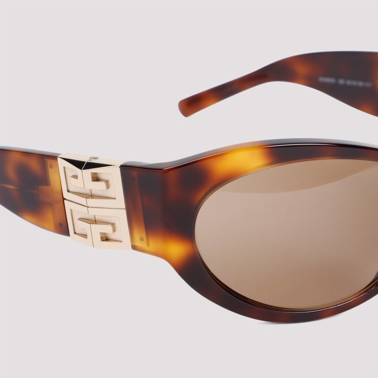 Shop Givenchy Brown 4g-plaque Oversize-frame Sunglasses
