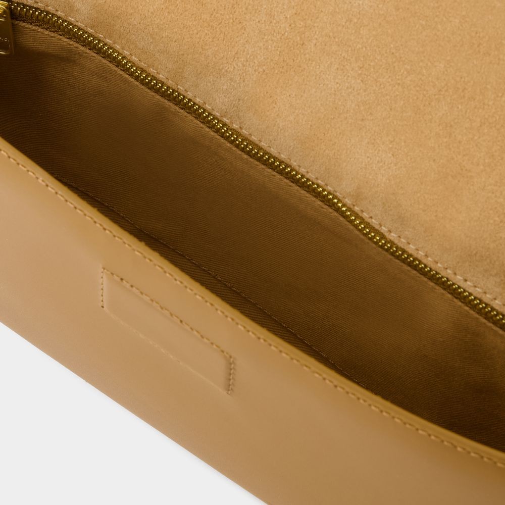 Apc A.p.c. Charlotte Foldover Top Shoulder Bag In Brown