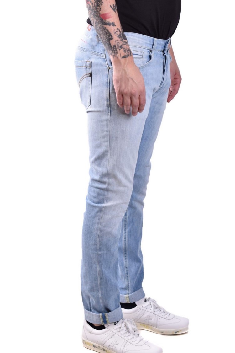 Dondup George Rolled Cuffs Skinny Jeans In Blue