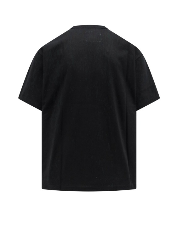 Shop Sacai Cotton T-shirt With Embroidered Monogram In Black
