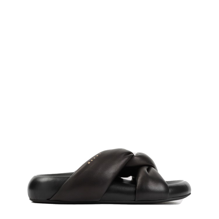 MARNI BLACK NAPPA LEATHER SANDAL