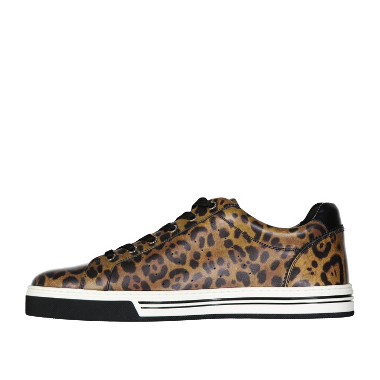 Shop Dolce & Gabbana Leather Sneaker In Brown