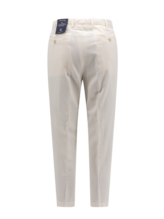 Shop Incotex Cotton And Linen Trouser In White