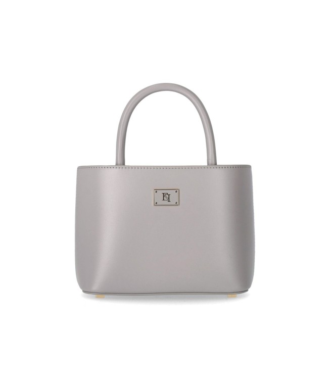 Elisabetta Franchi Pearl Grey Small Shopping Bag