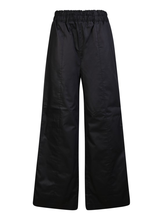 Shop Fabiana Filippi Elastic Cotton Trousers In Black