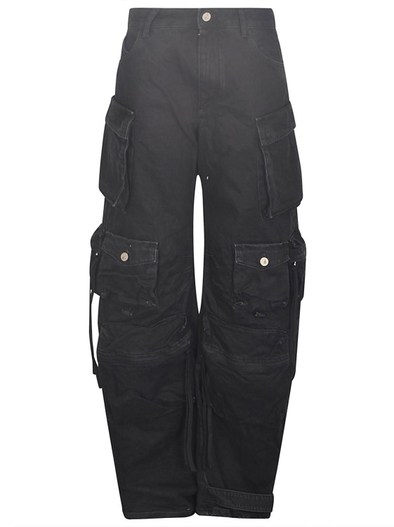 Shop Attico Fern Cargo Jeans In Black