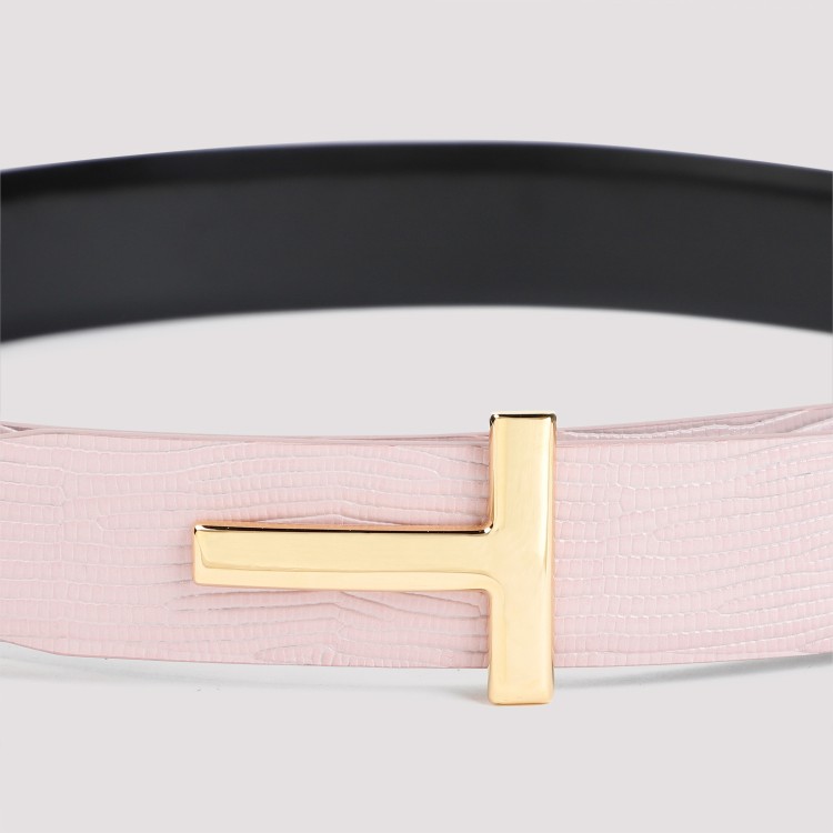 Shop Tom Ford Pastel Pink Calf Leather Belt