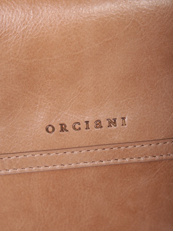 Shop Orciani Shoulder Strap Leather Bag In Neutrals