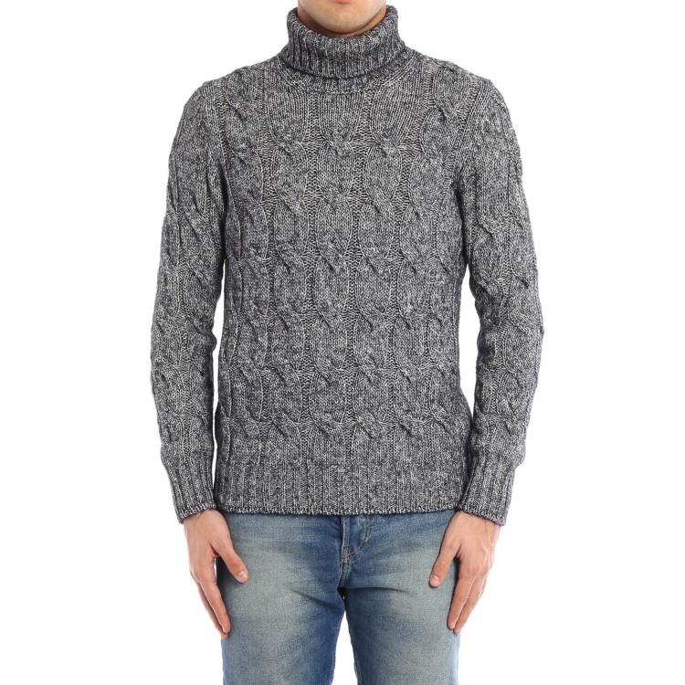 Shop Saint Laurent Turtleneck Sweater In Grey