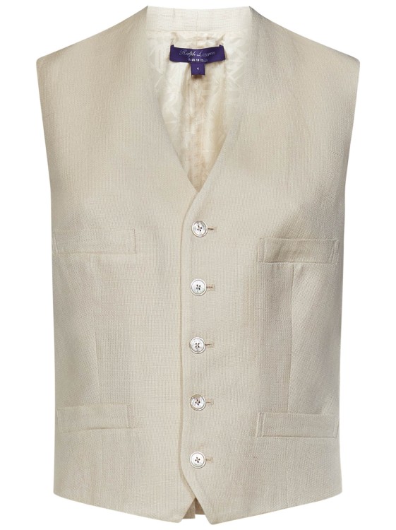 Shop Polo Ralph Lauren Ivory Waistcoat In Neutrals